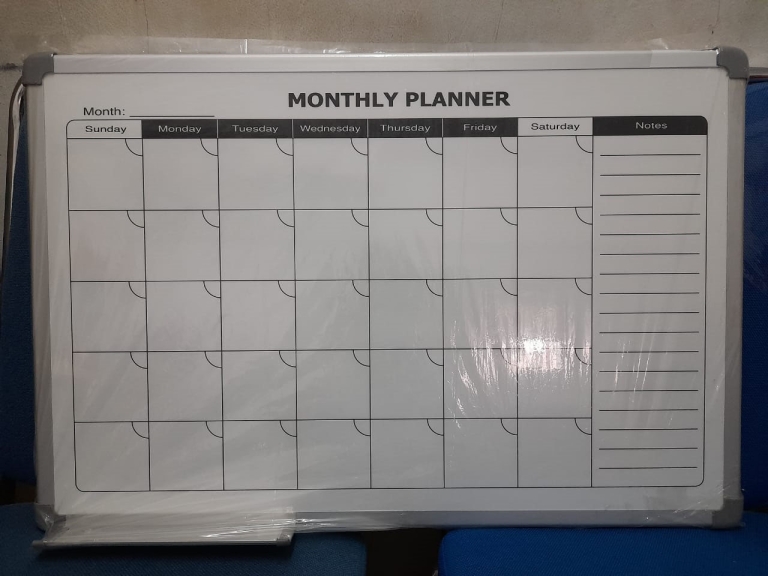Jual Planner Magnetic Whiteboard, Papan Tulis Modern Masa Kini