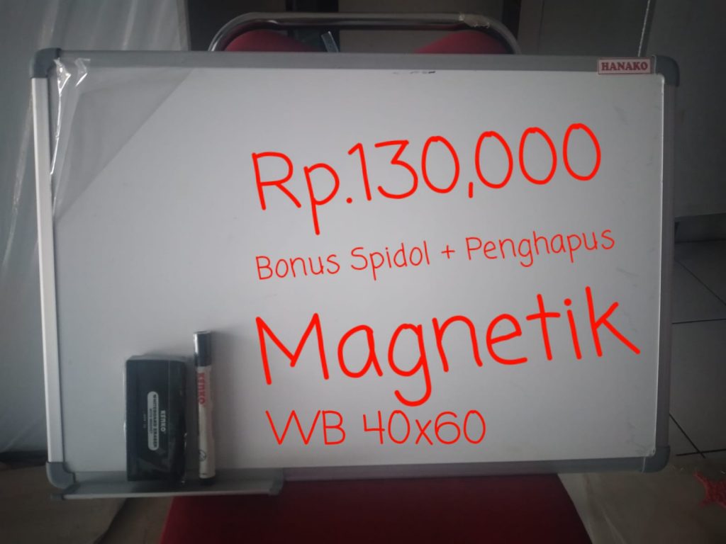 Papan Tulis Whiteboard hanako 40x60
