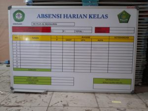 papan data absensi siswa
