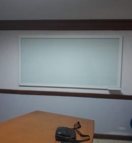 papan tulis Kaca Frame Aluminium 120x200 Magnetik
