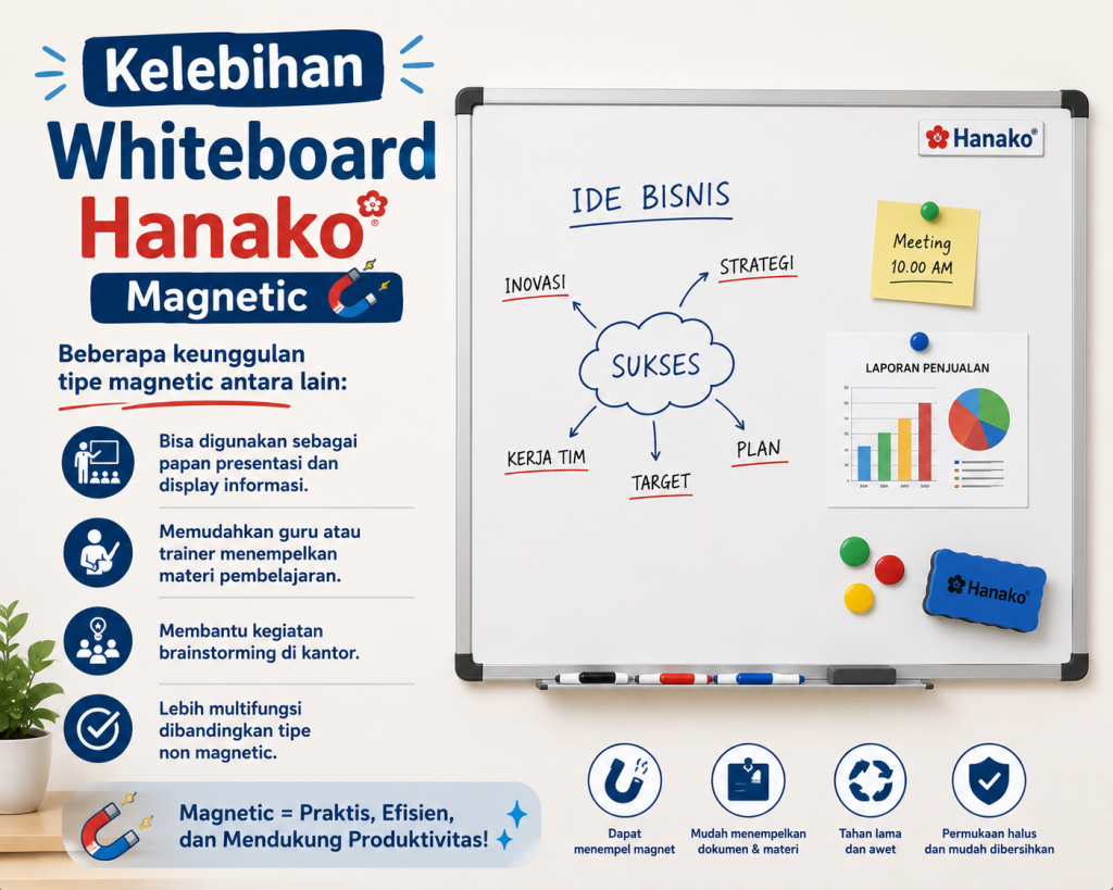 Kelebihan Whiteboard Hanako Magnetic