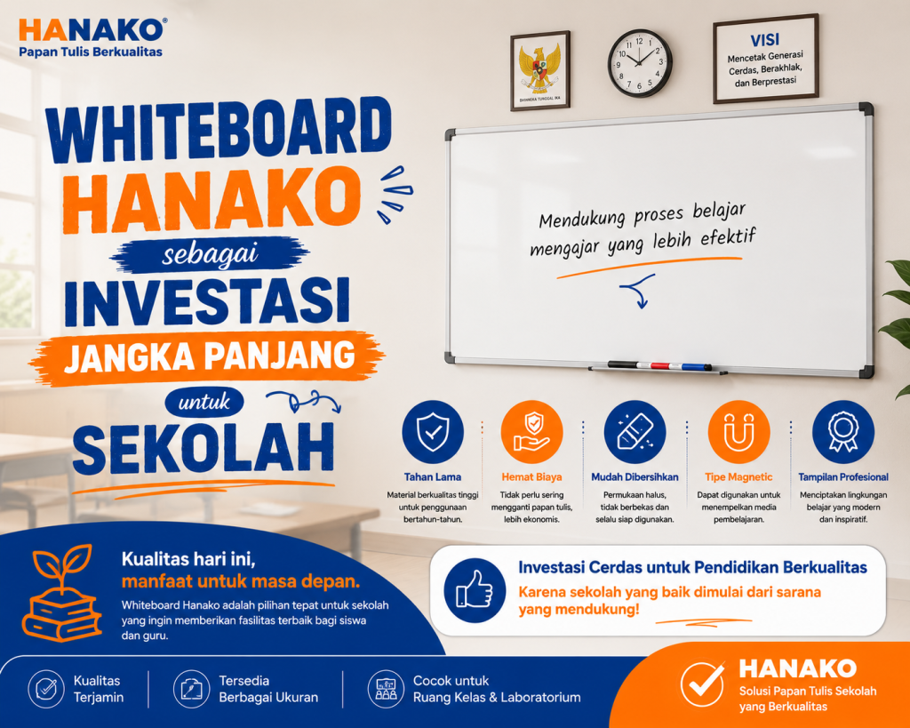 Whiteboard Hanako sebagai Investasi Jangka Panjang untuk Sekolah