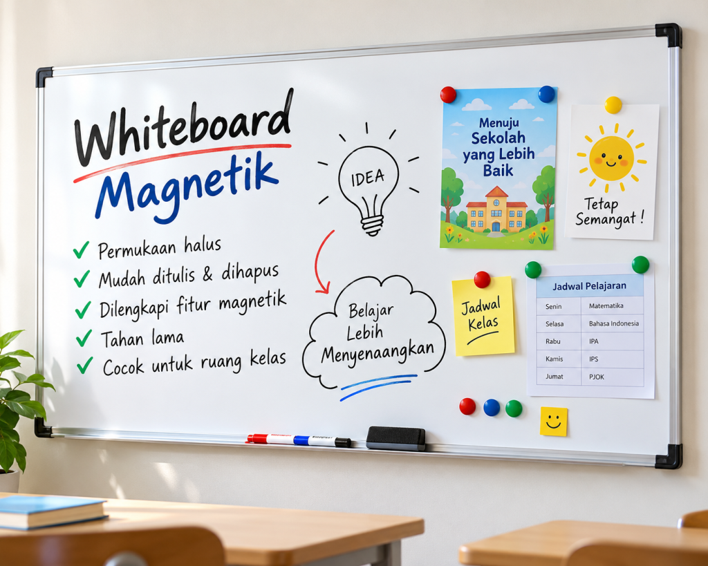Whiteboard magnetic Sekolah